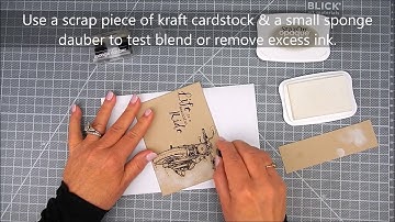 Unity Quick Tip: Simple Black on Kraft Stamping + White Blending