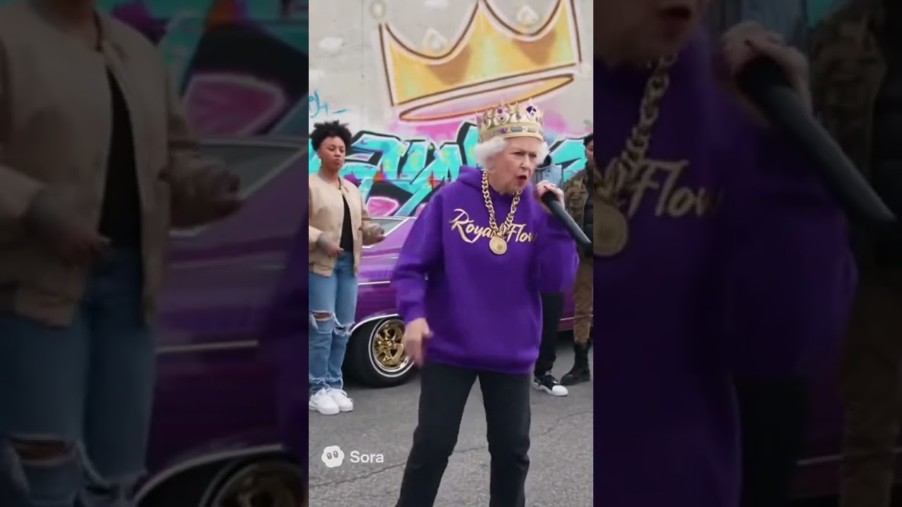 queen Elizabeth doing rapp 