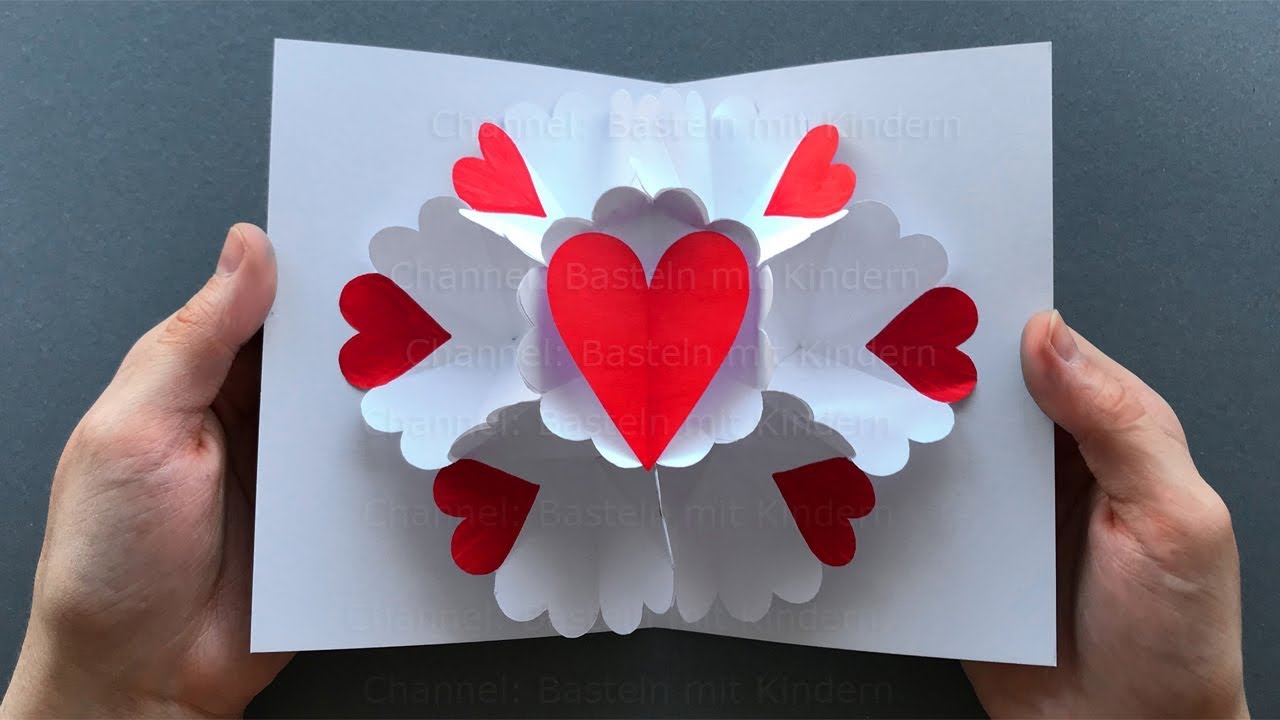 Geschenke Basteln Mit Papier Pop Up Karte Als Geschenk Zum Muttertag Selber Machen Bastelideen Youtube