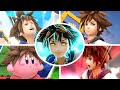 Sora All Victory Poses, Final Smash, Kirby Hat &amp; Palutena Guidance in Smash Bros Ultimate