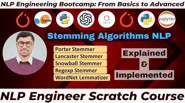 NLTK Stemming Techniques Explained: Porter, Lancaster, Snowball, Regexp, WordNetLemmatizer | NLP