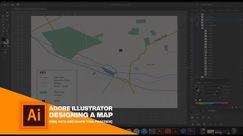 Adobe Illustrator - Map Design Task [Pen, Path and Shape]