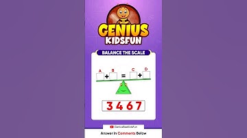 Challenge: Balance the Scale with the Given Numbers #03| Genius Bee KidsFun | #challengeaccepted✔️