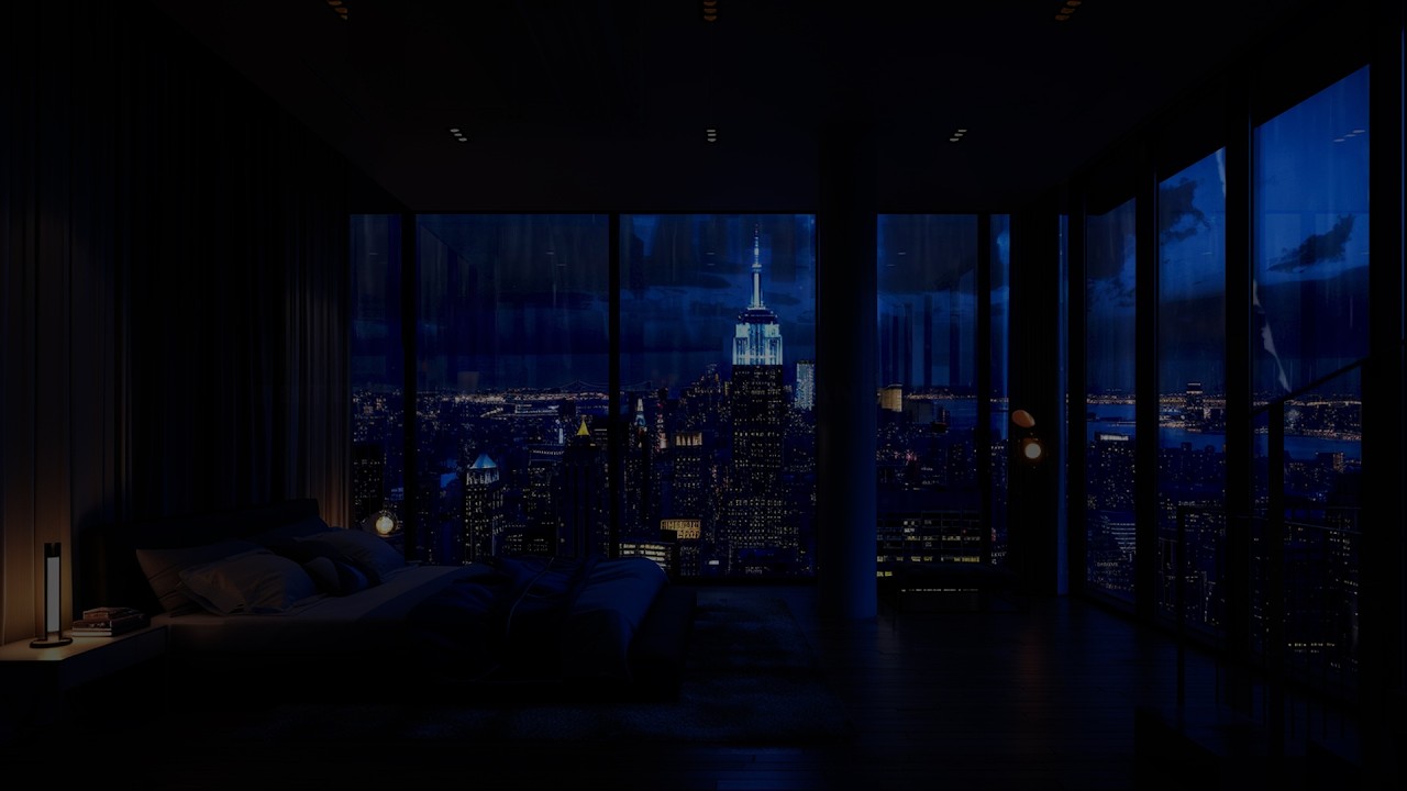 Distant Thunderstorm in a Luxury Bedroom | Heavy Rain ASMR for Deep Sleep ⚡