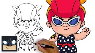 how to draw summer pam brawl stars