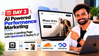 Day 3 – AI Powered Performance Marketing 🚀 | Create & Deploy a Landing Page with OpenCode | AIPDMA