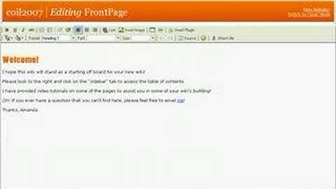 Inserting video in PBWiki