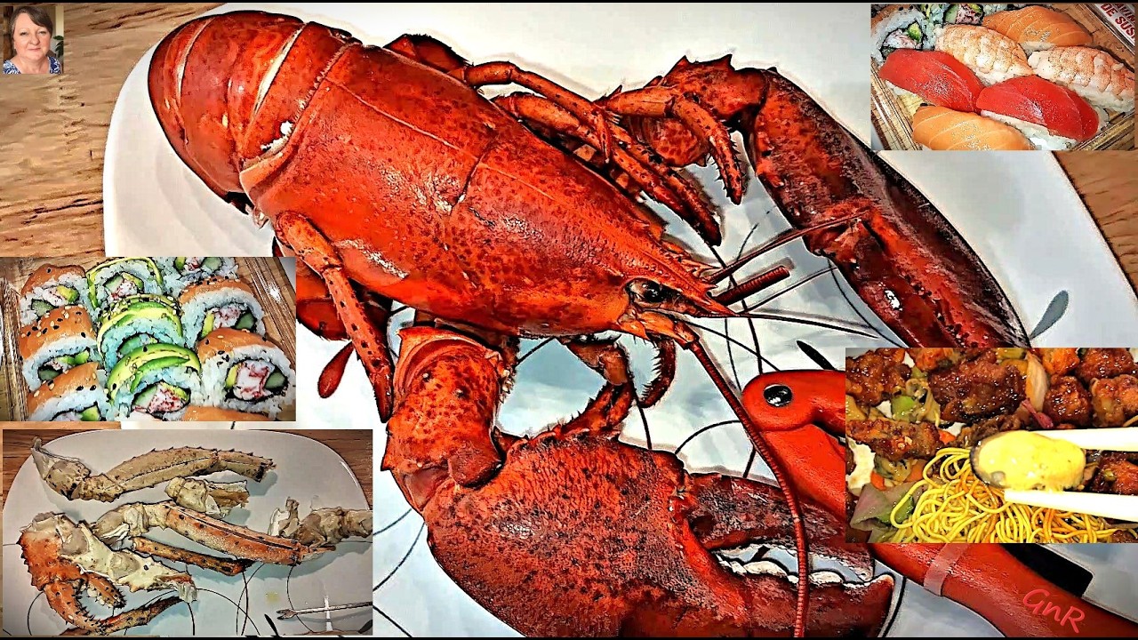 Same Smakołyki Kraby Homary Sushi i Krewetki.