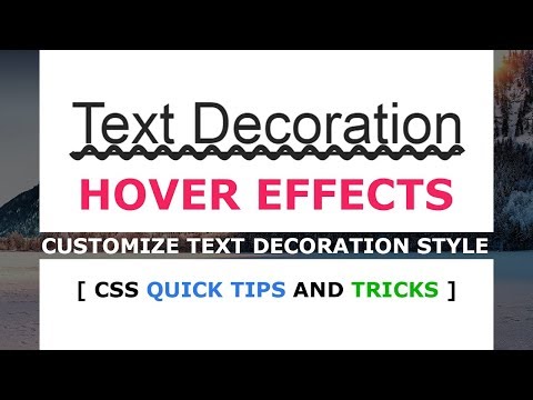 How to make Custom Text Decoration Style - CSS Hover Effects - Tutorial