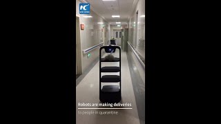 Coronavirus fight: Robots make deliveries