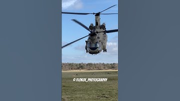 RNLAF 🇳🇱 CH-47F Chinook - Extreme low overhead TakeOff #helicopter #chinook #military #takeoff #ch47