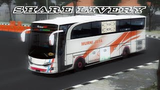 SHARE LIVERY MURNI JAYA JBHD ORI MBOIS POLL🤩🤩 #bussimulatorindonesia #sharekodename #bussidindonesia