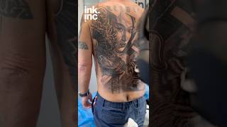 Geisha Tattoo with Tiger Full Back Design. #tattoo #japanesetattoo