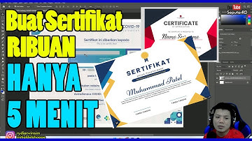 Cara buat ribuan sertifikat otomatis dengan Adobe Photoshop