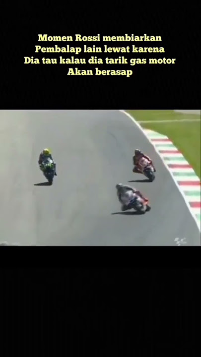 Disaat motor Rossi berasap #respect #rossi #motogp