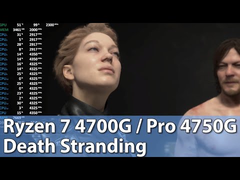 Ryzen 7 4700G / Pro 4750G APU Test  - Death Stranding - Gameplay Benchmark