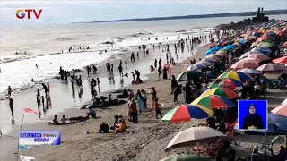 Ribuan Wisatawan Padati Pantai Gandoriah di Pariaman, Sumbar #BuletiniNewsSiang 09/05 screenshot 2