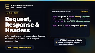 Request, Response & Headers Explained | FullStack Masterclass JavaScript Course Type Conversion Explained Fullstack Masterclass Javascript Course