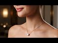 PRINCESS SOLITAIRE CRYSTAL NECKLACE MODEL VIDEO