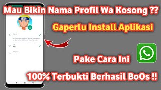 Cara membuat Nama kosong Di wa tanpa aplikasi | Bikin nama kosong di wa