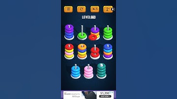 Hoop Sort Puzzle - Color Ring Stack Sorting Game Level 660 Solution