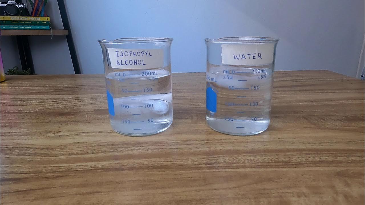 Ice Cubes Melting in Water and Isopropyl Alcohol YouTube