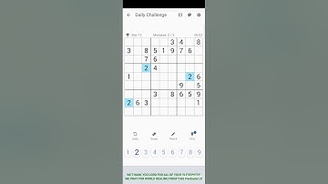 12 MARCH 2021 - SUDOKU DAILY CHALLENGE