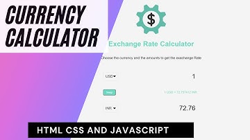 Build Currency Calculator Website with HTML CSS And javascript Tutorial