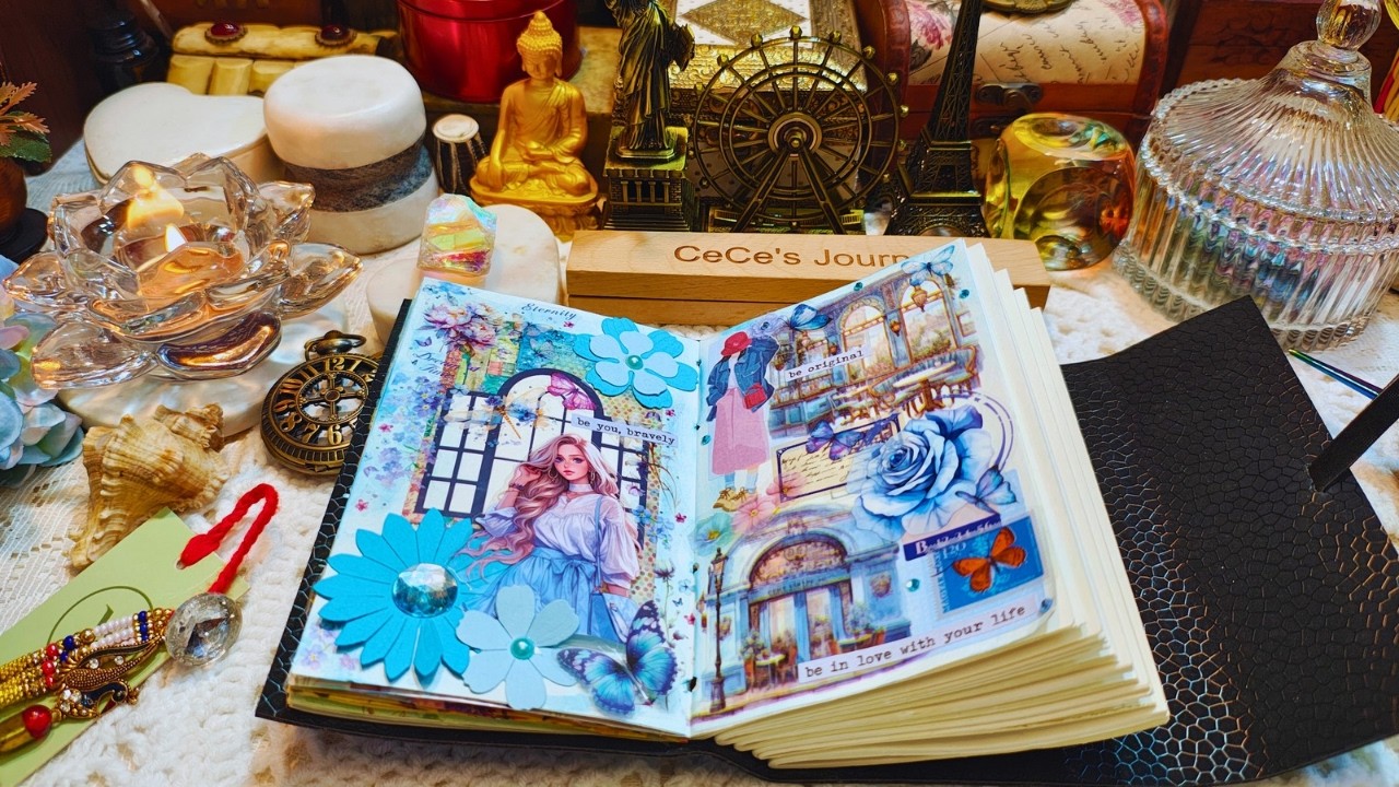 Journal with me...#journaling #journalwithme#scrapbooking #collagejournaling