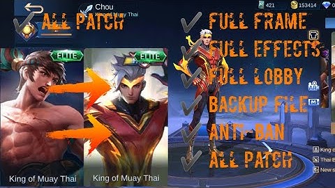 CHOU ELITE SKIN INTO HERO SKIN SCRIPT WITH BACKUP FILE ALL PATCH