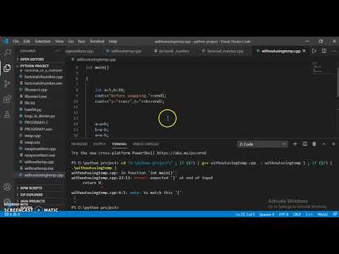 write a program in c++ swap two numbers without using temp || tutorial hindi
