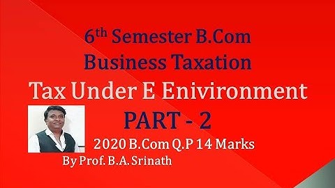 Tax Under E