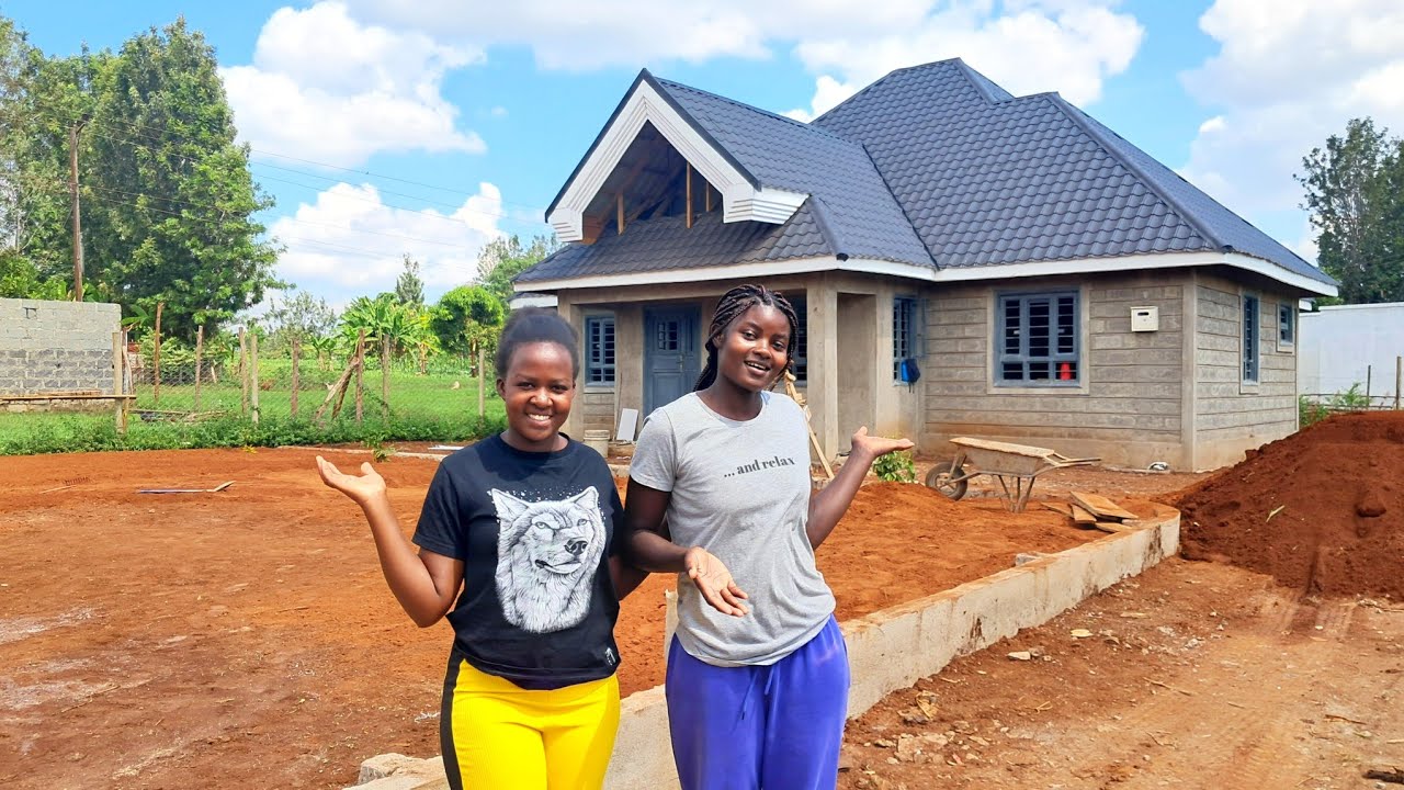 Construction Progress: Gate Pillar Plastering, Red Soil Leveling & Ceiling Installation Almost Done 