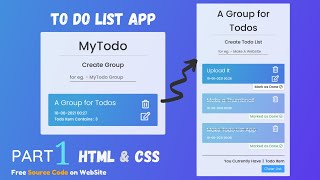 To do List App Part 1 | HTML CSS | MyTodo