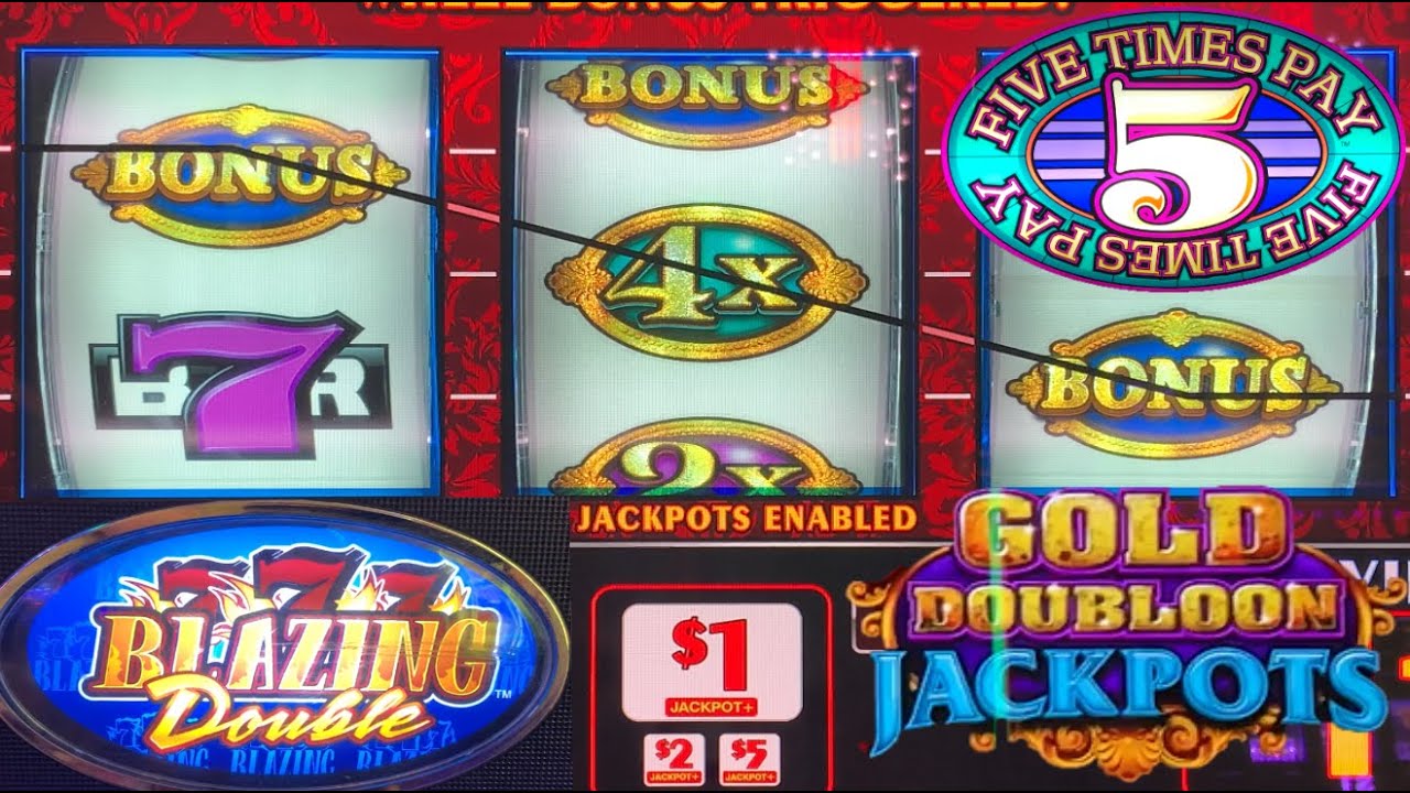 NEW! Gold Doubloon jackpots with Bonus Multipliers! 5 Times Pay