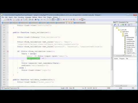 CodeIgniter Tutorials  Registration & Login Part 8 13