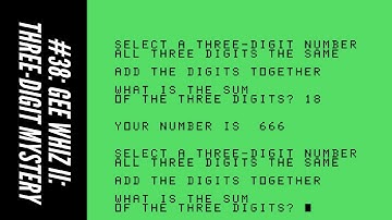 #38: Gee Whiz II: Three-Digit Mystery (101 Programming Tips & Tricks for the TI-99/4A Home Computer)
