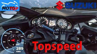 Suzuki Hayabusa (2022) - TOPSPEED on AUTOBAHN - GPS 295 km/h
