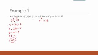 Ordered Pairs - Solutions or Not