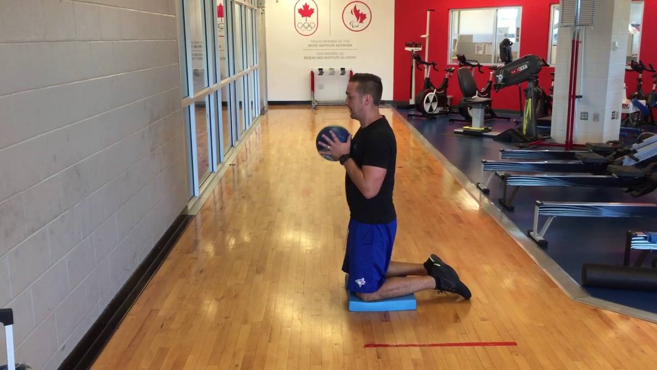 Tall Kneeling MB chest pass - YouTube