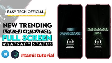 How To Make New Trending Full Screen Lyrics Animation Whatsapp Status | Alightmotion Tutorial Tamil