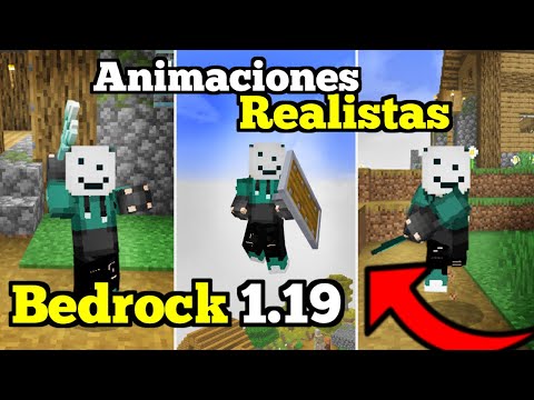 🟢 REALISTIC Animations For MINECRAFT PE 1.19 | 3D Player Movement | Minecraft BEDROCK 1.19