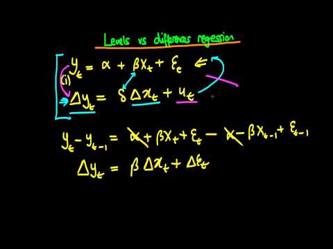 Levels vs differences regression - motivation for cointegrated regression
