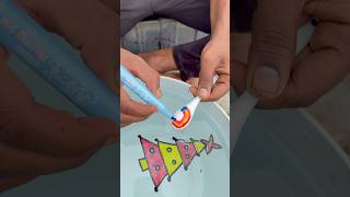 DIY Rainbow with paint roller 🌈🌈#art #shorts #drawing