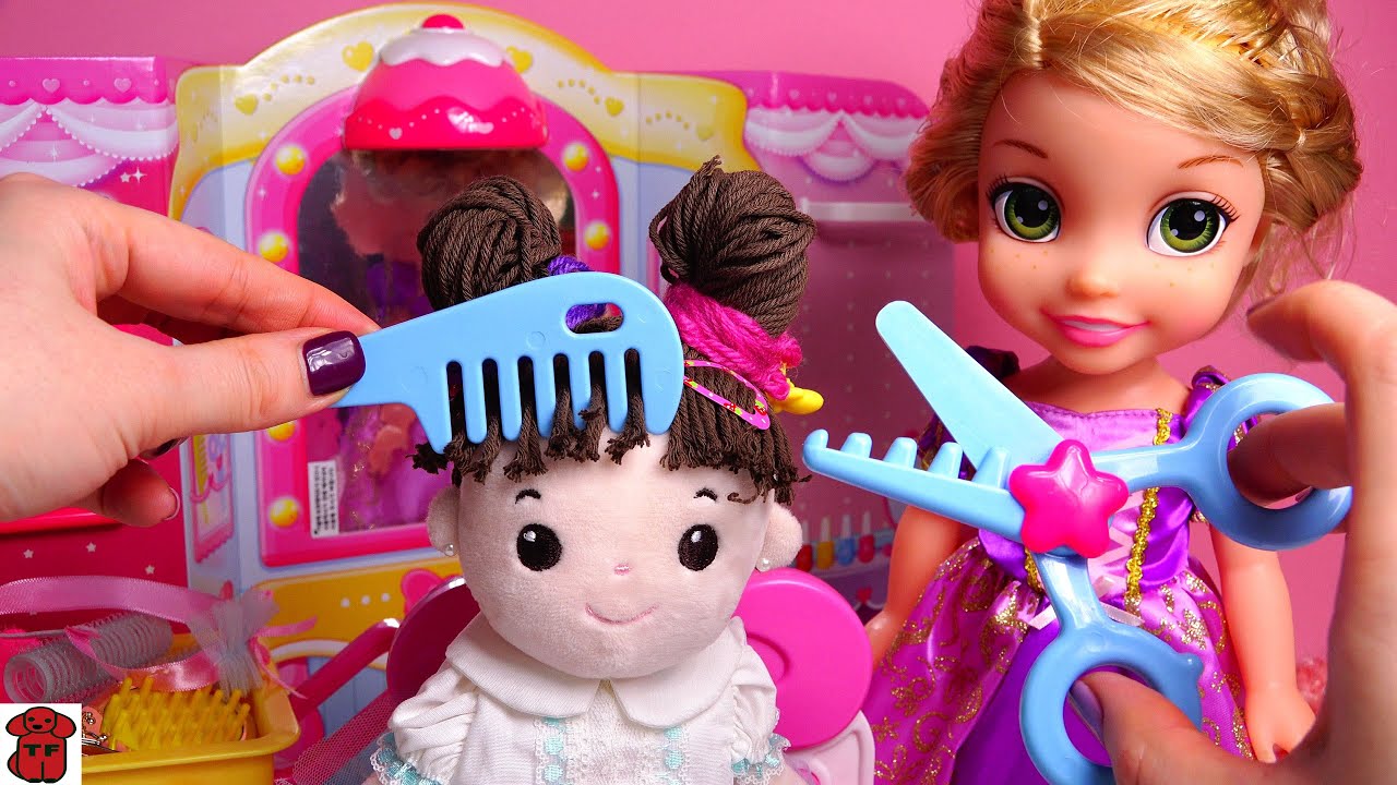 Baby Doll hair cut toys 달님이 미용실 장난감세트 놀이 Play Set Hair Styling Doll