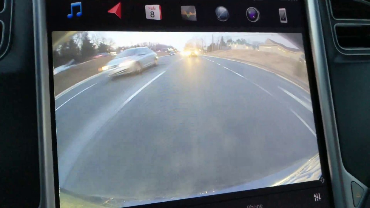 TESLA Model S Backup Camera vs. X - YouTube