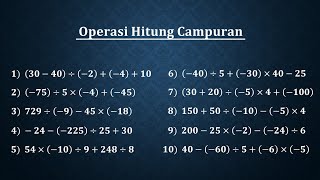 Cara jitu hebat matematika Operasi hitung campuran