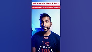 MBA vs MTECH: What to do After Engineering ⋮ MTech vs MBA - Which Is Right for You!