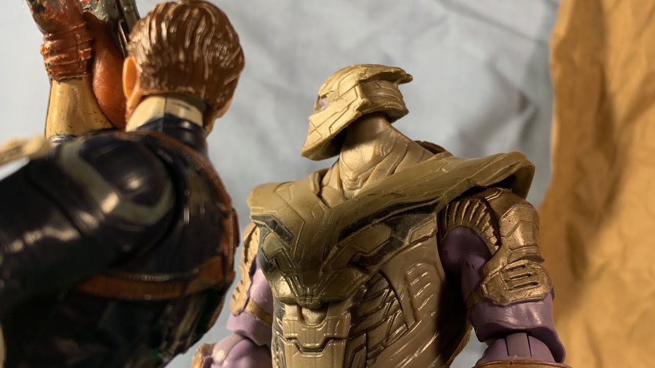Captain America (Nomad) vs Thanos Stop Motion - YouTube