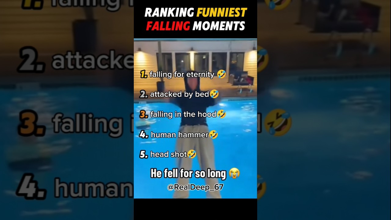 Ranking Funniest Falling Moments 💀 #shorts